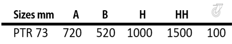 جدول مشخصات ترالی بیهوشی با رنگ الکترواستاتیک PTR73