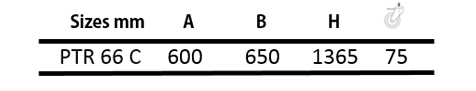 ترالی حمل پرونده با ظرفیت 30 عدد PTR66C